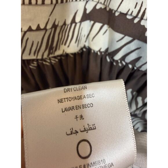 BCBG Dress 8 Sleeveless Defined Waist Brown Cream Printed Date Night Ready - Picture 4 of 7